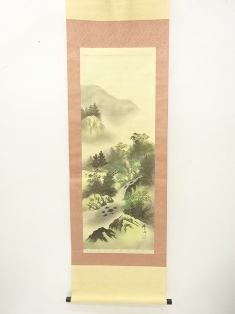 JAPANESE COLLECTIBLE / HANGING SCROLL BY MINEYAMA / COLORED LANDSCAPES
